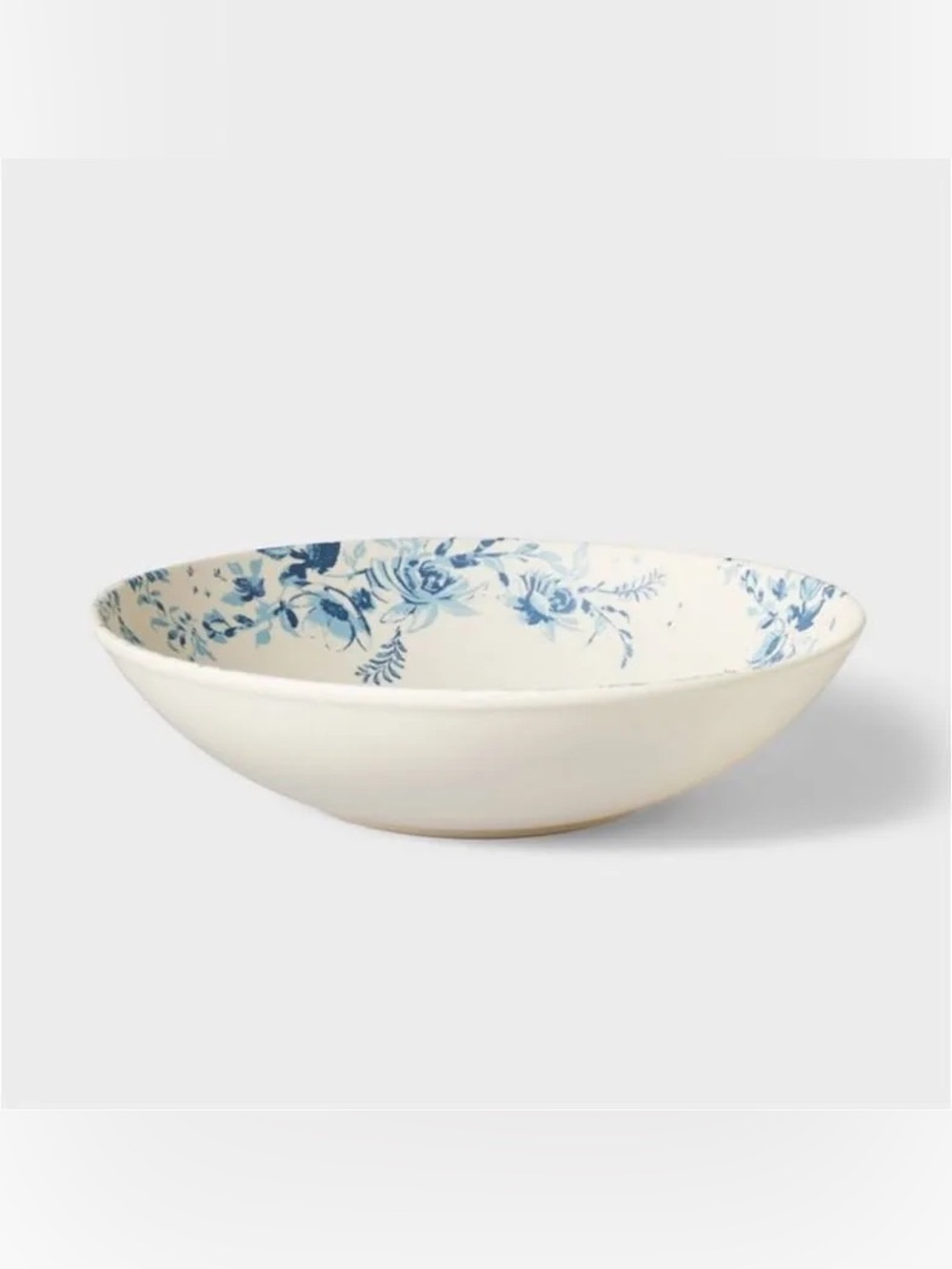 Studio McGee Melamine Floral Serving Bowl Blue-Threshold